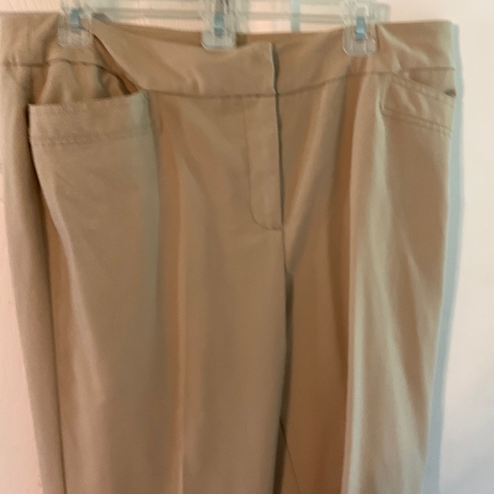 Capri pants, size 14, beige
